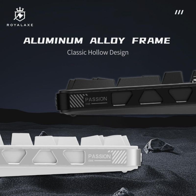 Teclado ROYALAXE Inalámbrico Triple Modo RGB