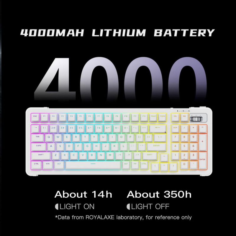 Teclado ROYALAXE Inalámbrico Triple Modo RGB