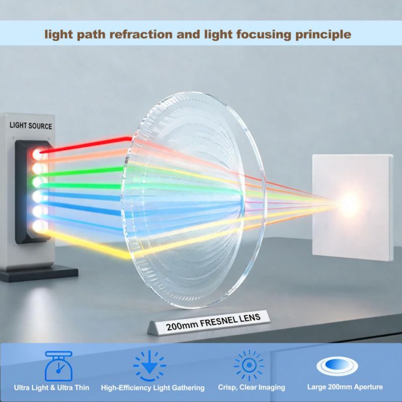 Lupa Six Seasons 20 cm Lente Fresnel de PMMA