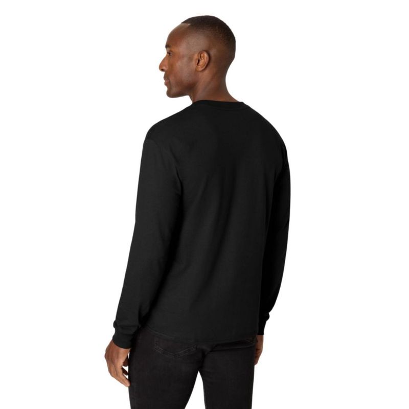 Camisa Henley Hanes XXL Negro de 3 botones