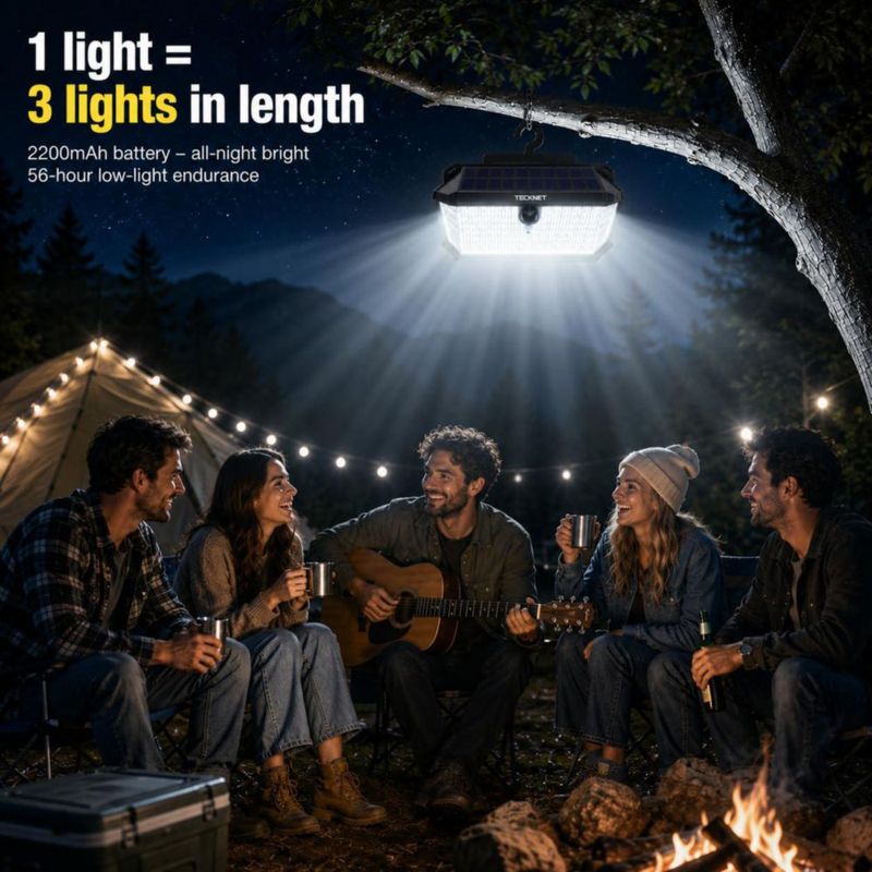 Luces exteriores TECKNET 546 LED con sensor de movimiento (2 unidades)