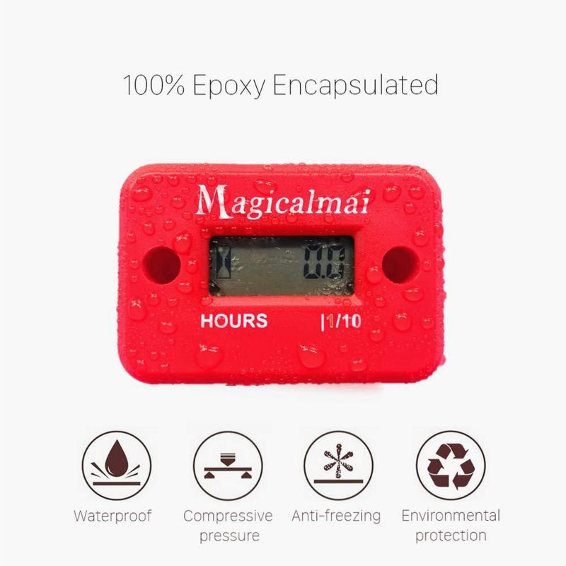 Horómetro Inductivo Magicalmai 5.4 x 3.8 cm IP-68 Impermeable
