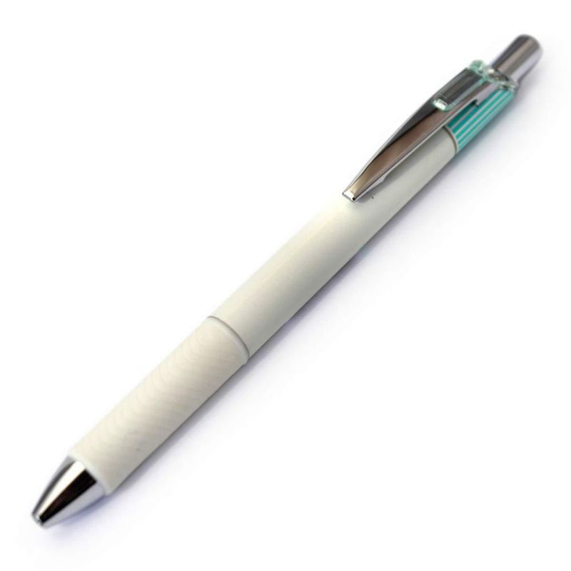 Pluma de gel Pentel EnerGel 03 mm negro verde menta