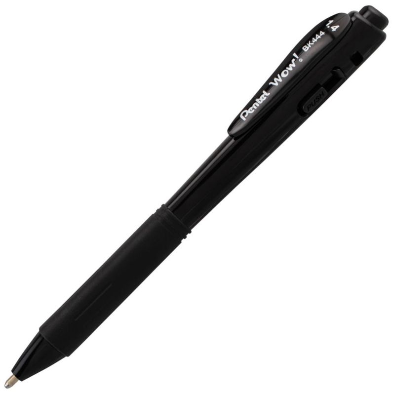 Bolígrafo Pentel 14 mm negro - paquete de 18