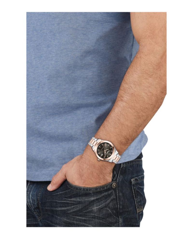 Reloj Salvatore Ferragamo 42 mm Bicolor con Esfera Negra
