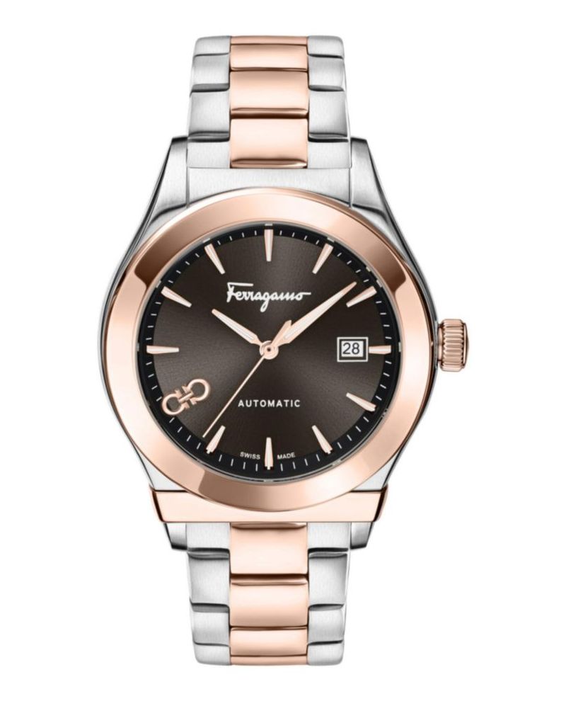 Reloj Salvatore Ferragamo 42 mm Bicolor con Esfera Negra