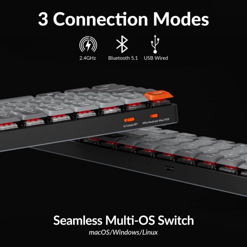 Teclado mecánico inalámbrico Keychron K17 Max 96% RGB