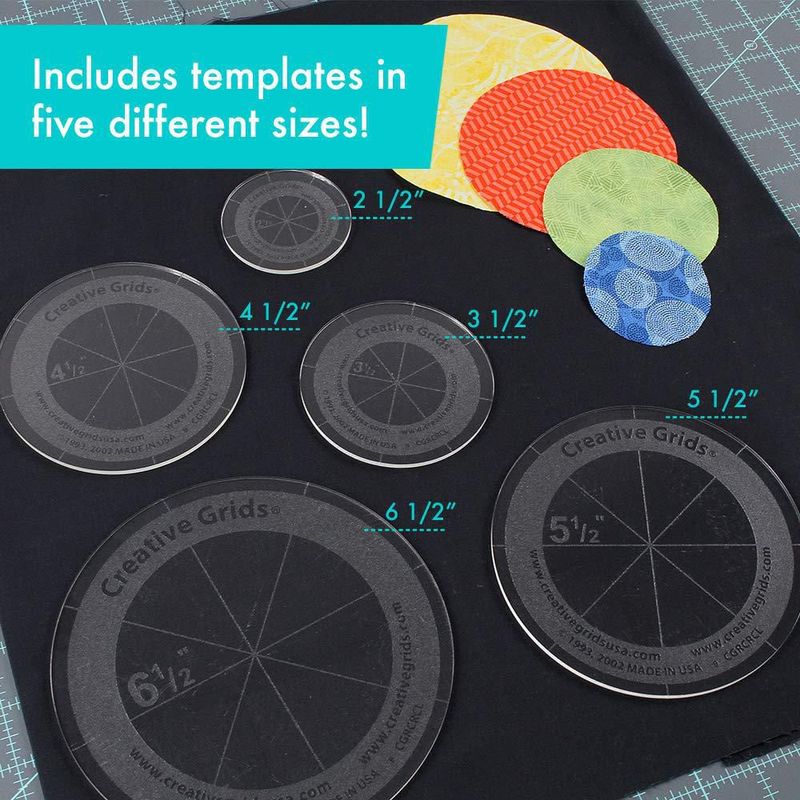 Regla de Círculos Creative Grids 16 cm (Set de 5 discos)