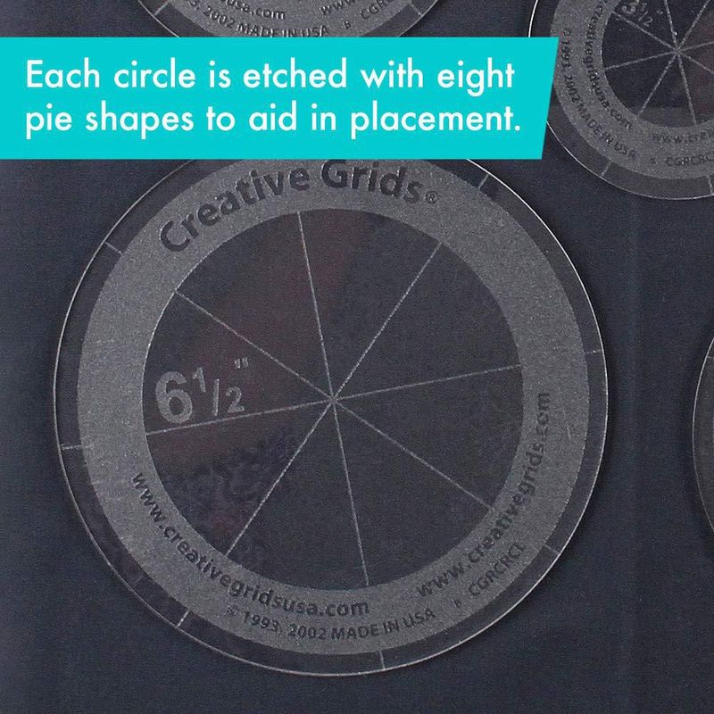 Regla de Círculos Creative Grids 16 cm (Set de 5 discos)