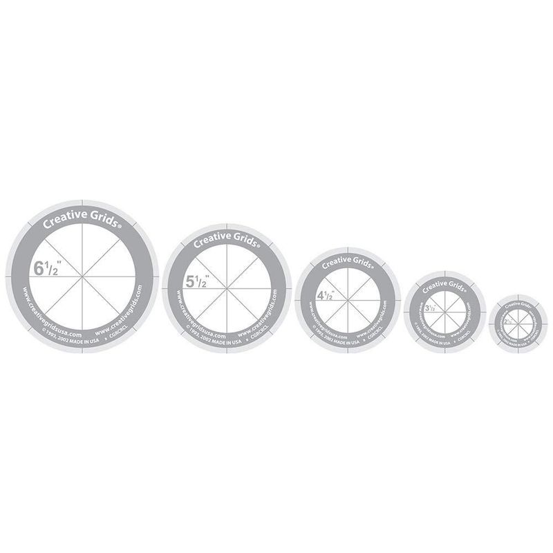Regla de Círculos Creative Grids 16 cm (Set de 5 discos)