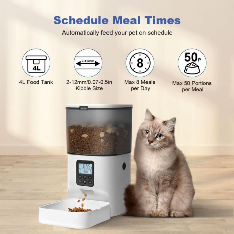Alimentador Automático ANDOLL HOME 4 L para Gatos y Perros con Temporizador