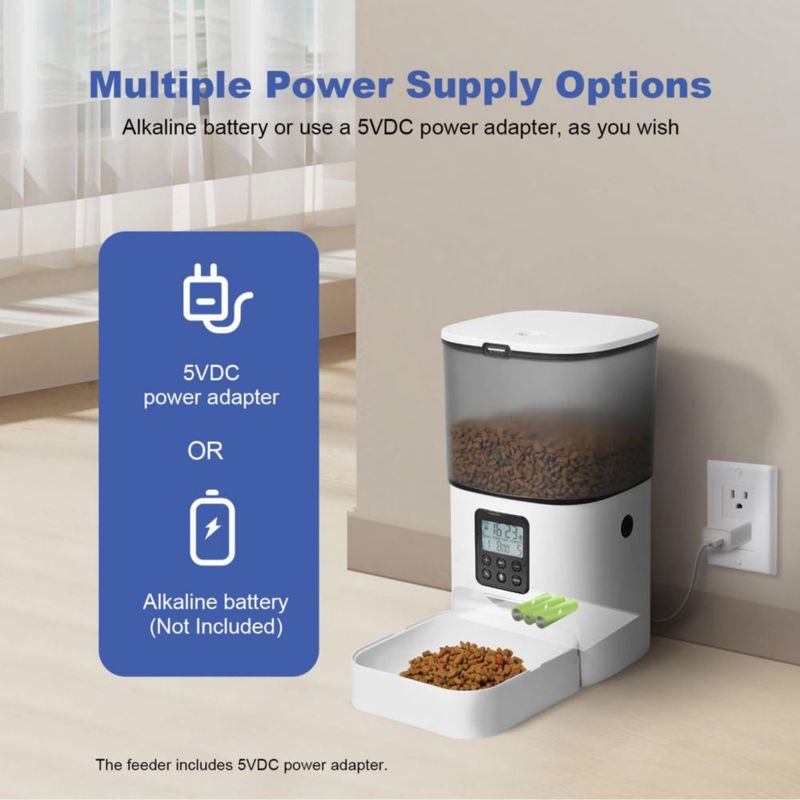 Alimentador Automático ANDOLL HOME 4 L para Gatos y Perros con Temporizador