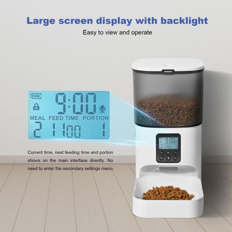 Alimentador Automático ANDOLL HOME 4 L para Gatos y Perros con Temporizador