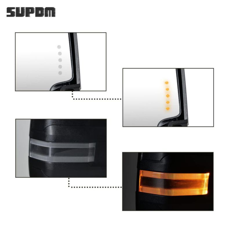 Espejos de remolque SUPDM para Chevy Silverado/GMC Sierra 1500-3500