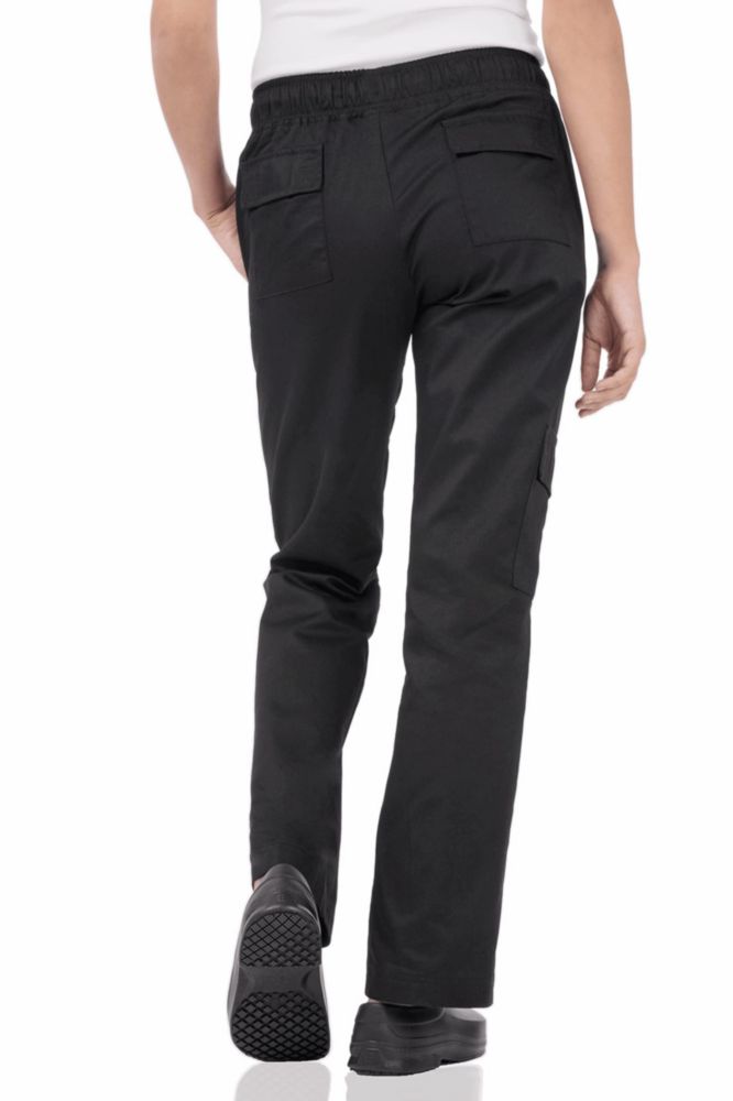 Pantalones Chef Works Cargo para Chef Mujer negro talla X-Large
