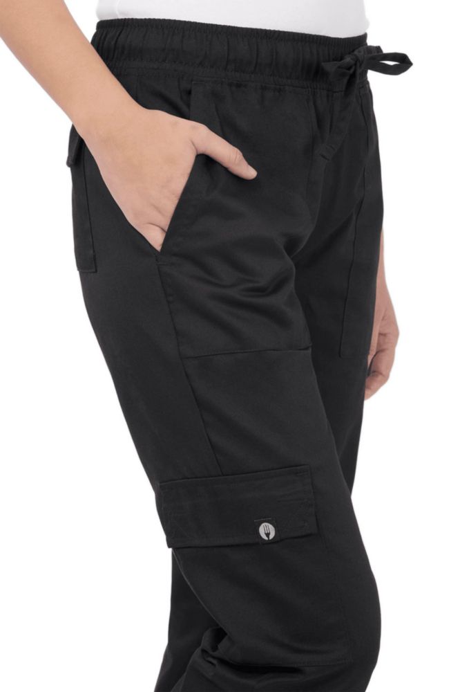 Pantalones Chef Works Cargo para Chef Mujer negro talla X-Large