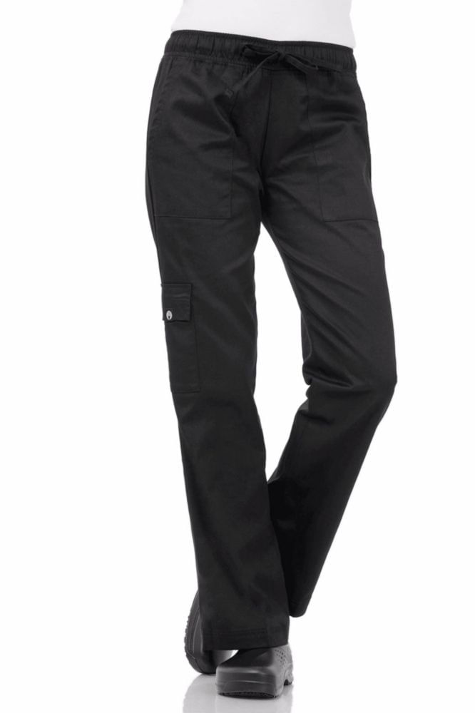 Pantalones Chef Works Cargo para Chef Mujer negro talla X-Large