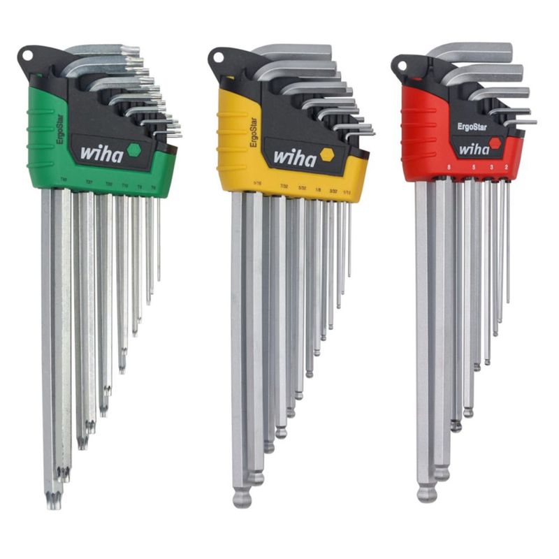 Juego de llaves L‑Key Wiha ErgoStar de 35 piezas Hexagonales y Torx