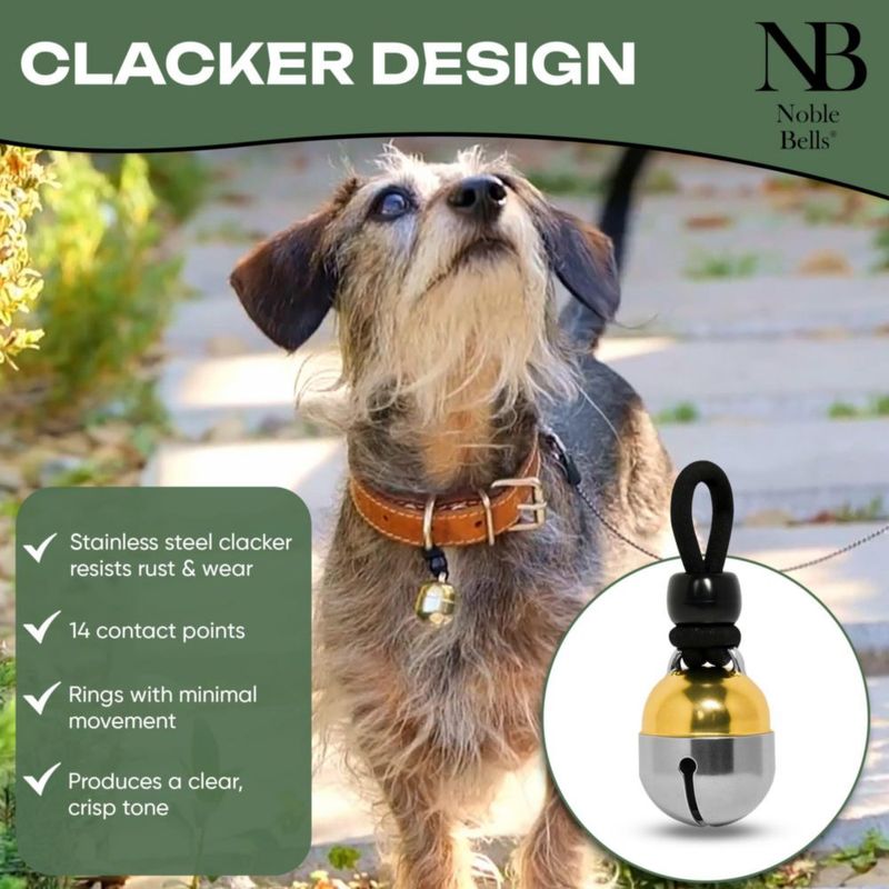 Par de campanas para collar de mascota Noble Bells de 4 g hechas a mano en EE. UU.