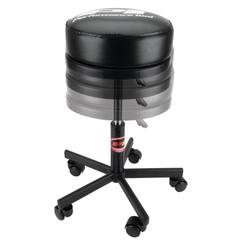 Taburete de Taller Performance Tool 48‑61 cm 136 kg con Ruedas