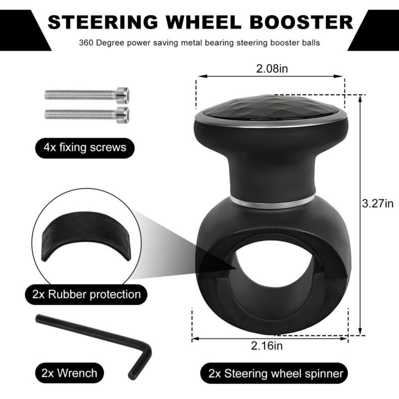 Perilla de volante SHMZK 2 unidades giro 360°