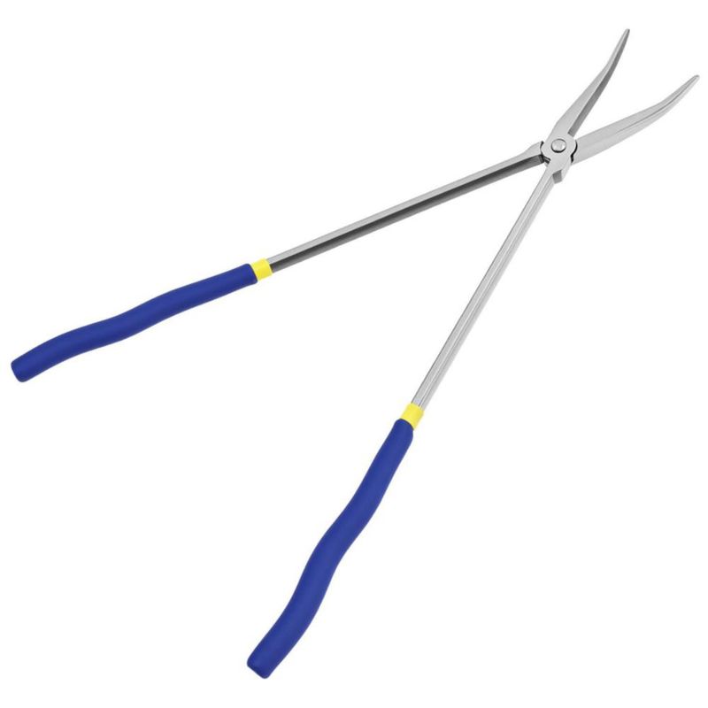 Alicates QWORK de 41 cm de alcance largo con punta de aguja inclinada 45°