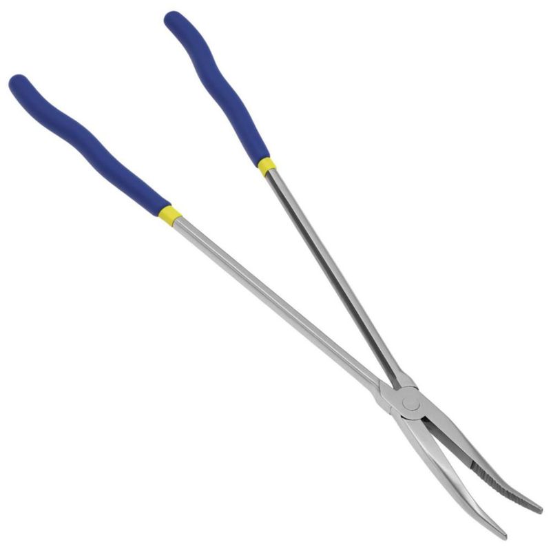 Alicates QWORK de 41 cm de alcance largo con punta de aguja inclinada 45°