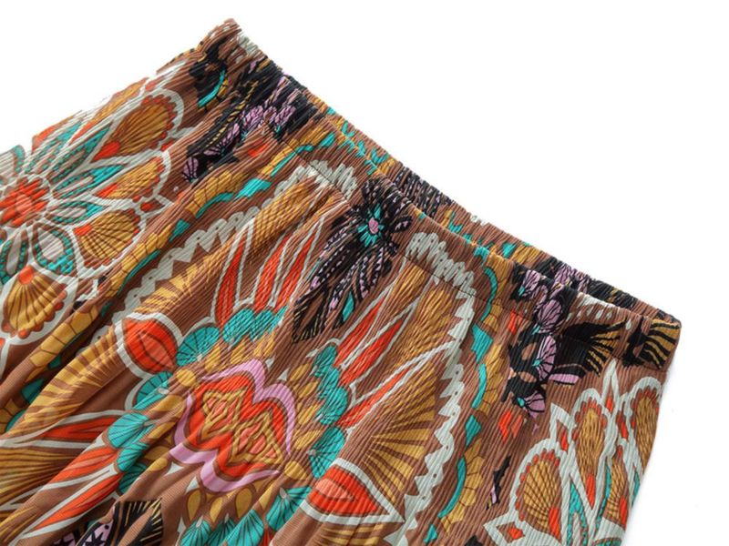 Falda NASHALYLY Maxi de Chiffón con Cintura Alta Elástica