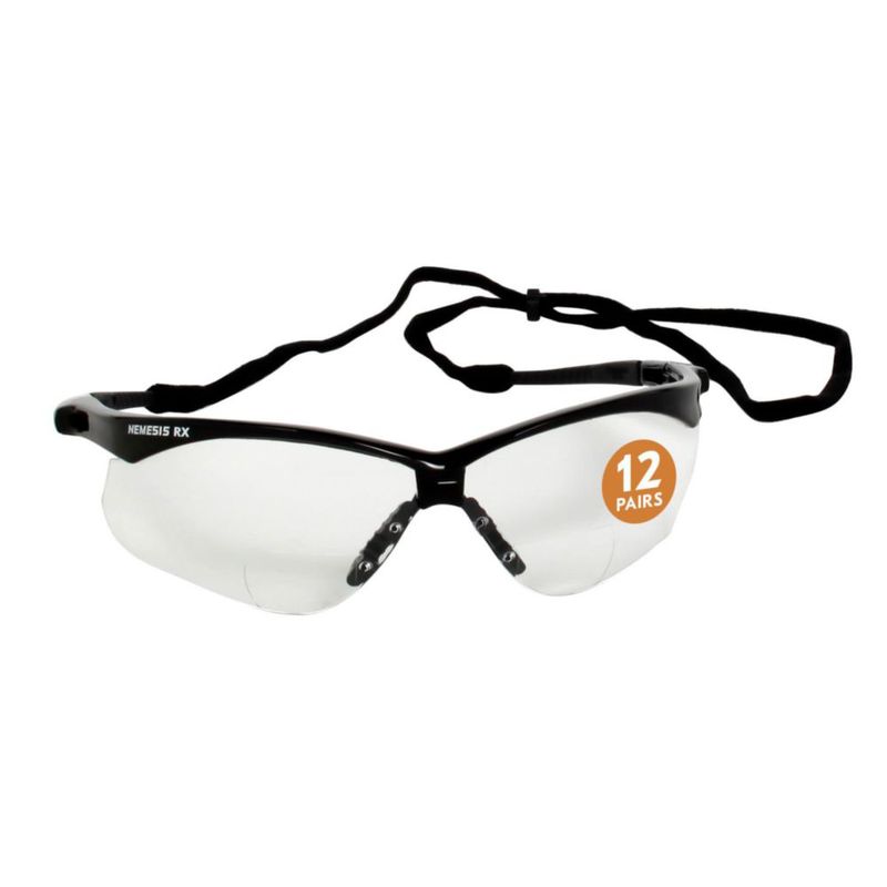 Lentes de seguridad KLEENGUARD V60 Nemesis +1.0 dioptrías negro