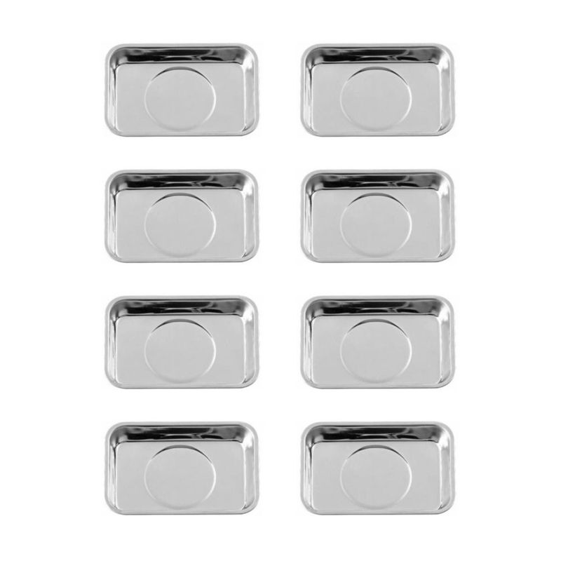 Bandejas Magnéticas Rechabite 8 uds 9 cm × 6 cm Acero Inoxidable