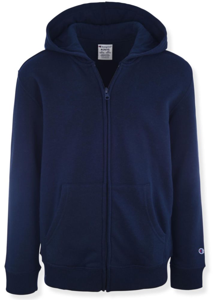 Sudadera con capucha de forro polar Champion para niños talla extra grande azul marino oscuro