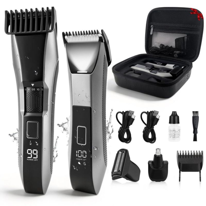 Recortadora de barba y cuerpo Beatslm IPX7 impermeable recargable por USB‑C