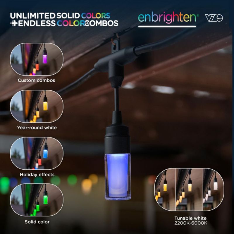Luces de Cadena Enbrighten 146 m 24 Bombillas Wi‑Fi