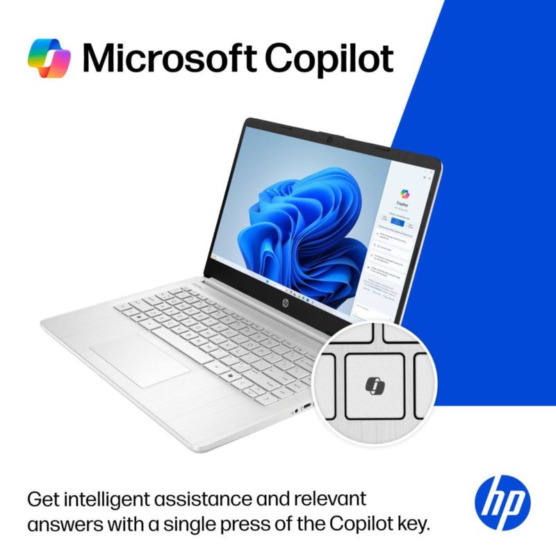 Portátil HP 14" Intel N150 128 GB UFS + 500 GB MS365