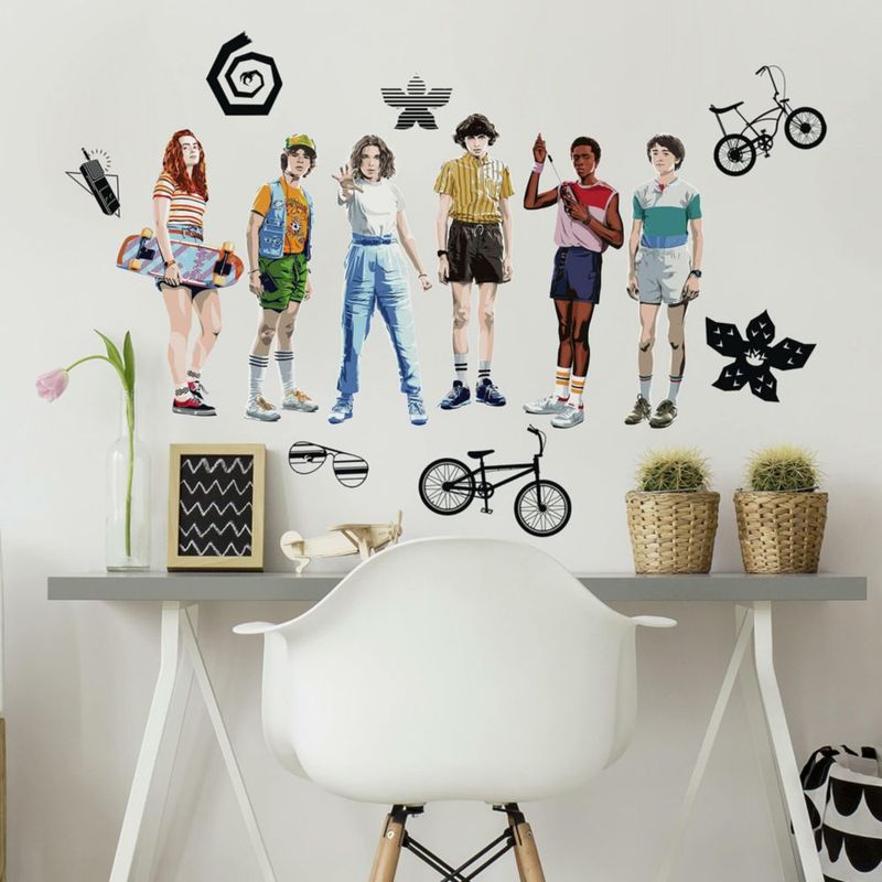 Calcomanías de Pared RoomMates Stranger Things Negro 46 m
