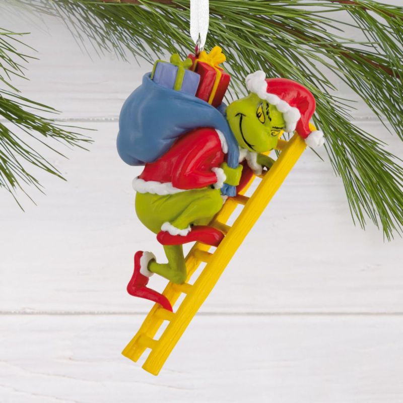 Adorno Hallmark Grinch 4 cm × 8 cm con Escalera