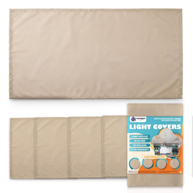 Cubiertas de luz OCTO LIGHTS color beige paquete de 4 (61 × 122 cm)