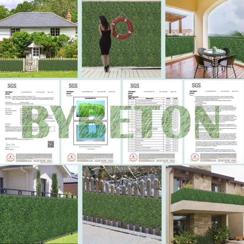 Muro de Césped Bybeton 20 × 20 cm paquete de 24 protección UV y privacidad