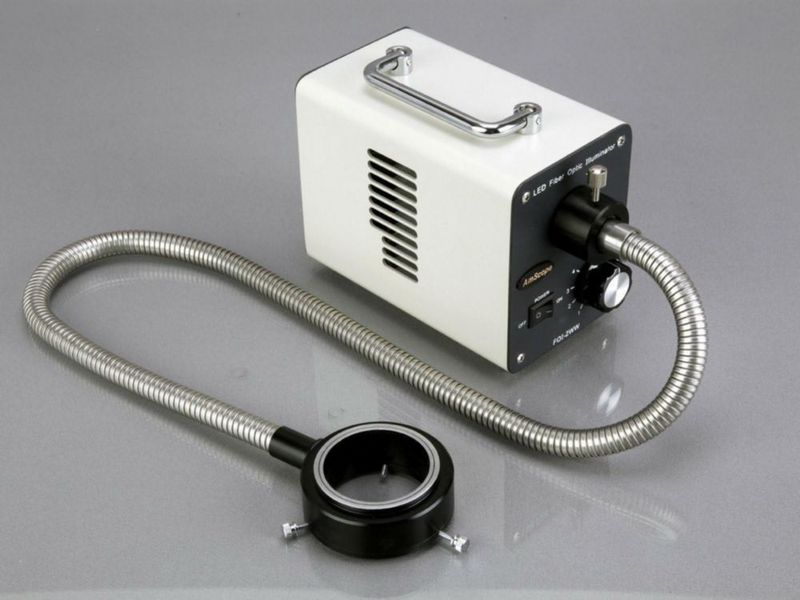 Iluminador AmScope LED-20WR 20W de Fibra Óptica
