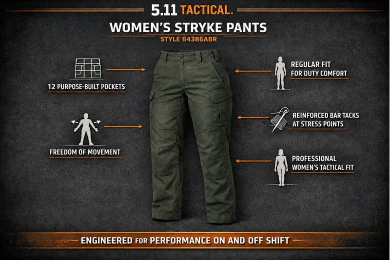 Pantalones 5.11 Tactical Stryke Negro Talla 12