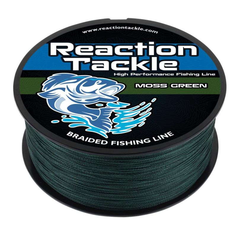Línea de Pesca Trenzada Reaction Tackle 15 lb (68 kg) 274 m Verde Musgo