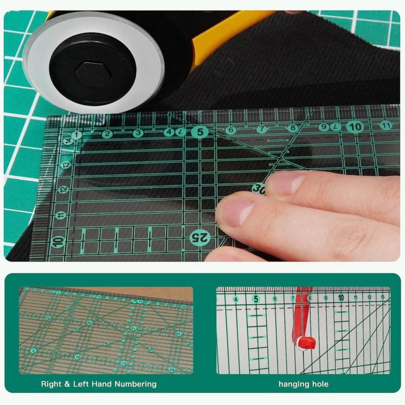 Regla MANUFORE 15x30 cm Acrílica para Acolchado y Costura