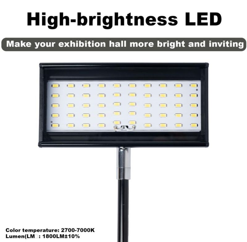 Luz LED Clfuture Conectable para Exposiciones - Negra