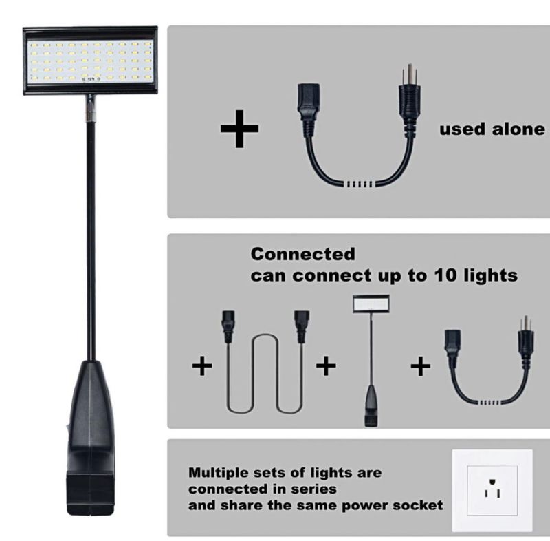 Luz LED Clfuture Conectable para Exposiciones - Negra