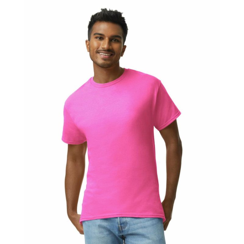 Camiseta Gildan G2000 Rosa Seguridad (3 unidades) XL