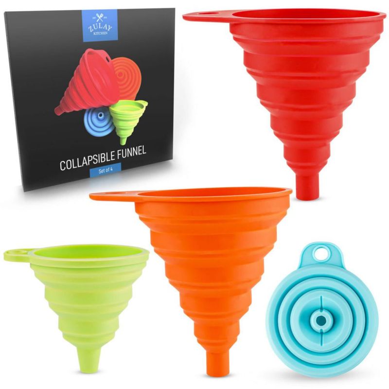 Set de 4 Embudos Plegables de Silicona Zulay Kitchen
