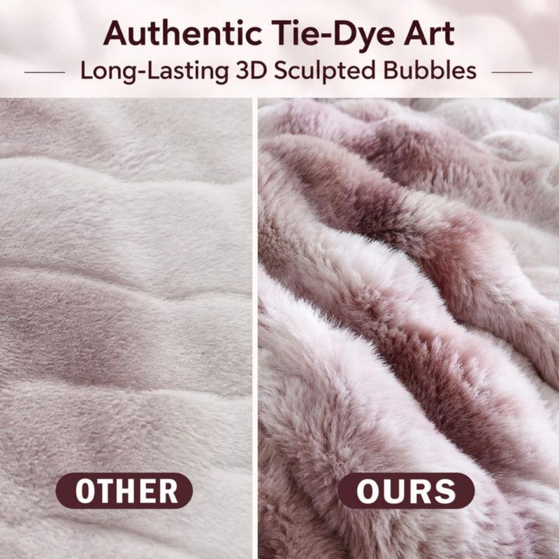 Conjunto de Edredón Queen Wonderful con Tie‑Dye y Peluche – 3 Piezas
