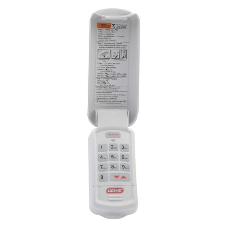 Teclado inalámbrico sin llave Genie GK-R abre-puertas de garaje color blanco