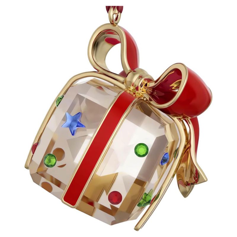 Adorno Swarovski 4x4x4 cm Regalo Festivo Holiday Cheers
