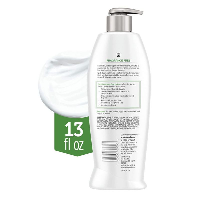 Loción Curel sin fragancia 384 ml (pack de 3)